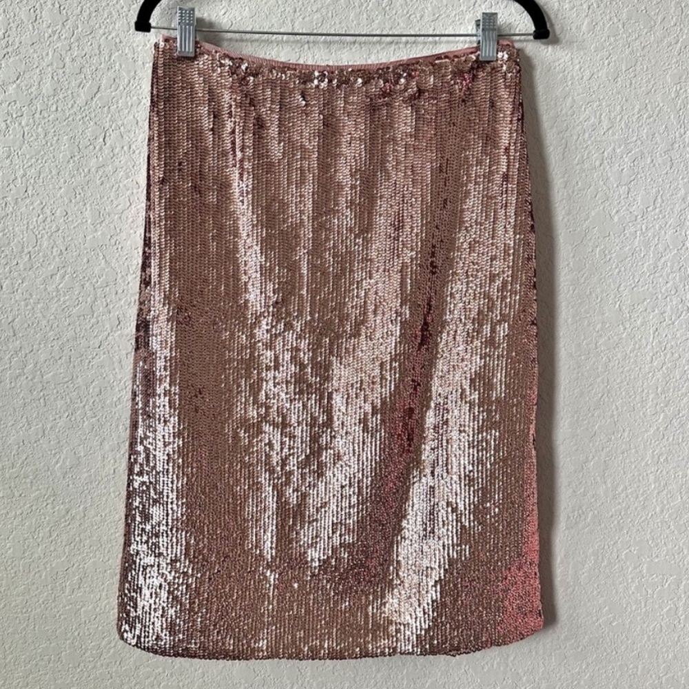 J. Crew Gold Sequin Pencil Skirt - Picture 4 of 10